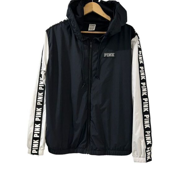 Victorias Secret VS PINK Wind Breaker Windbreaker Rain Jacket Size XS Full Zip - Picture 1 of 10